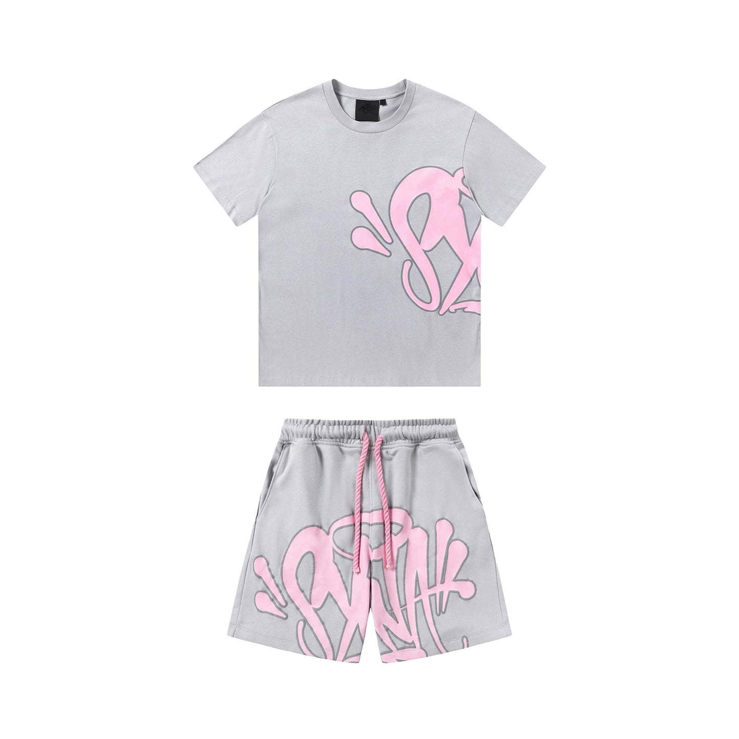 Syna World Short Set Gray & Pink