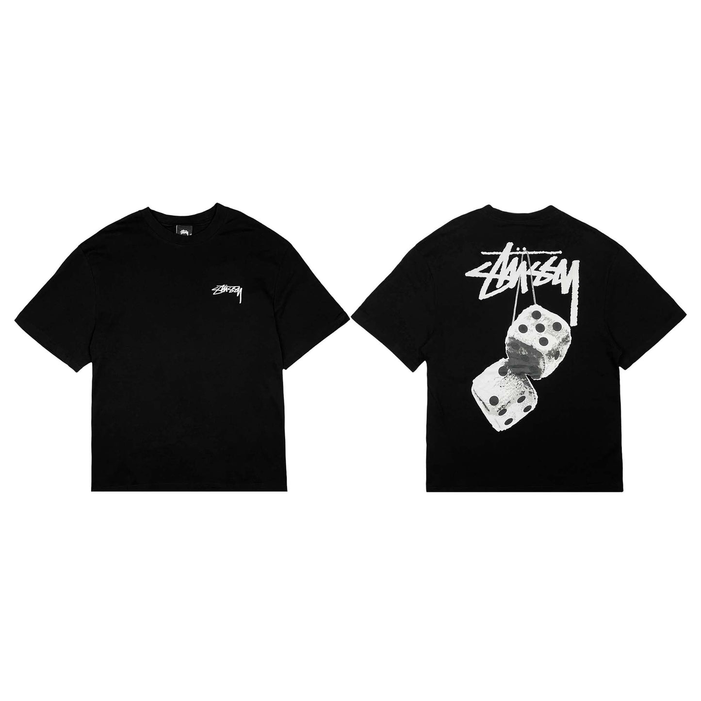 Stussy Fuzzy Dice Tee Black