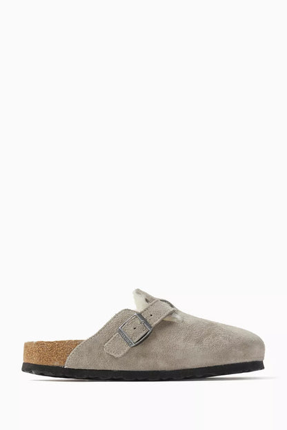 Birkenstock Boston Clogs Suede 'Grey'