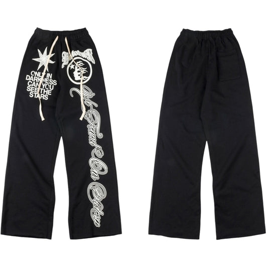 Hellstar “ONLY IN DARKNESS YOU CAN SEE THE STAR” Joggers -Black