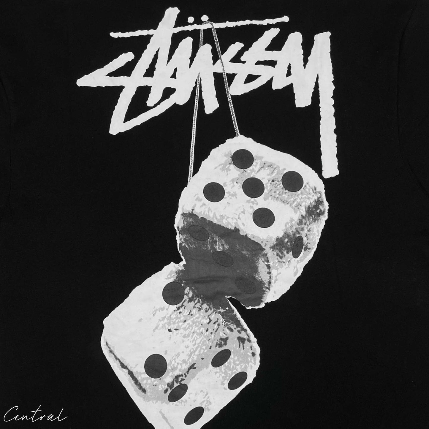 Stussy Fuzzy Dice Tee Black