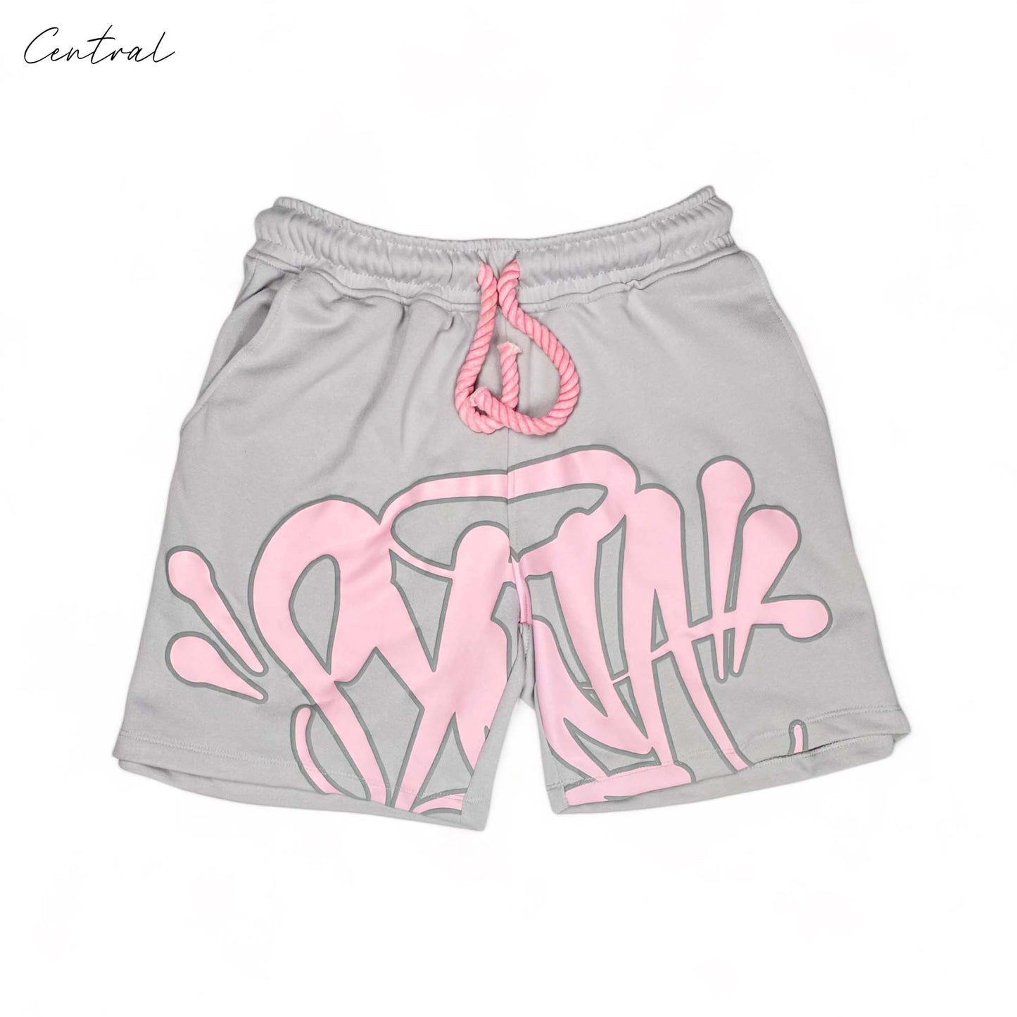 Syna World Short Set Gray & Pink