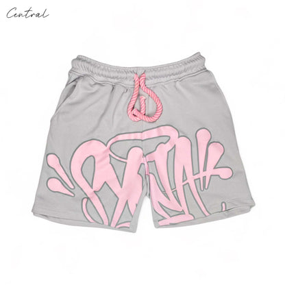 Syna World Short Set Gray & Pink