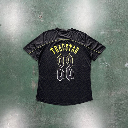 Trapstar T Football Jersey- Black/Lime