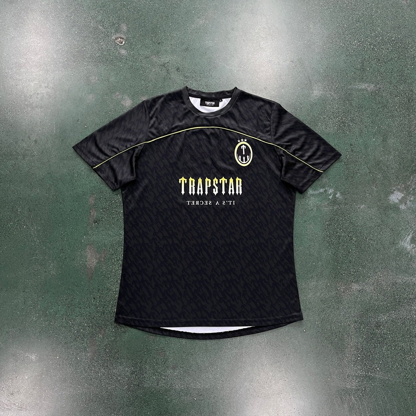 Trapstar T Football Jersey- Black/Lime