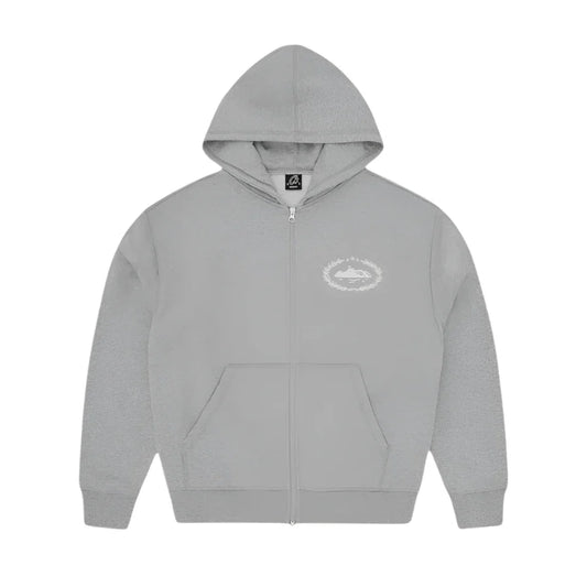 Corteiz Superior Royale Zip Hoodie- Grey