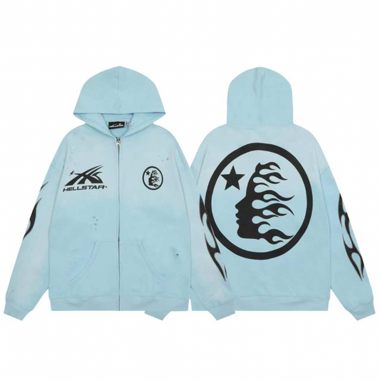 Hellstar Hoodie Light Blue