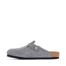 Birkenstock Boston Clogs Suede 'Grey'