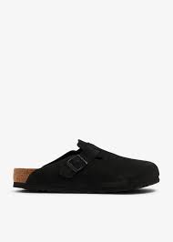 Birkenstock Boston Clog Suede "Black"