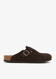 Birkenstock Boston Clogs Suede "Brown"