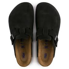 Birkenstock Boston Clog Suede "Black"